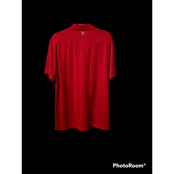 IZOD Mens Active Polo Shirt Red Size XL Grid-Print Stretch Golf - Picture 4 of 10